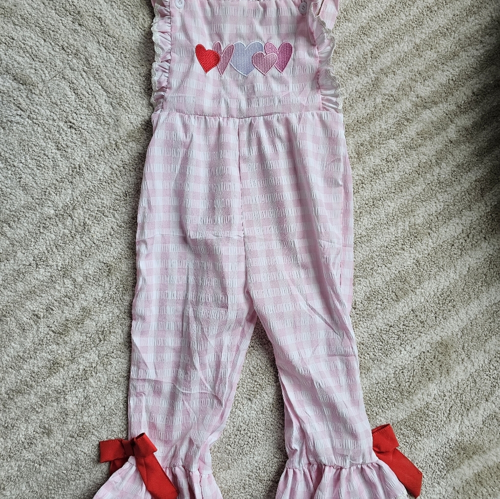 Toddler Valentine Overalls